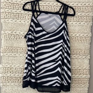 Torrid tank with zebra print. Size 18/20. Gently loved.